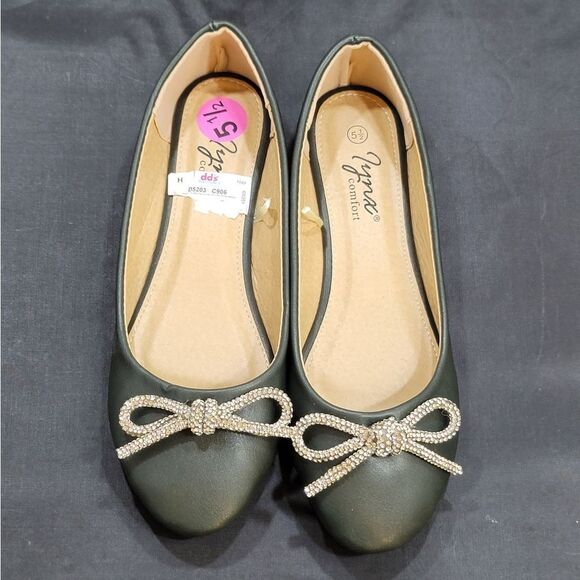 BRAND NEW LYNX JEWEL BOWNOT EMBELLISHMENTS SLIP-ON WOMEN"S FLAT - Picture 12 of 13